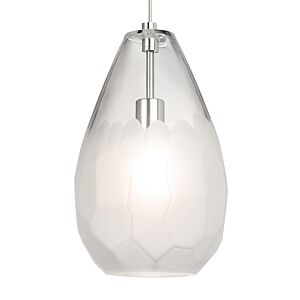 Briolette 1-Light LED Pendant in Satin Nickel