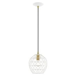 Geometrix 1-Light Pendant in White