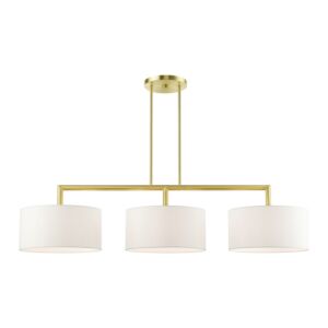 Meridian 3-Light Linear Chandelier in Satin Brass