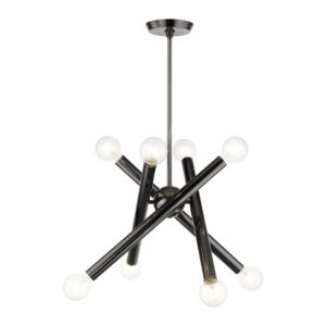 Stafford 8-Light Chandelier in Black Chrome