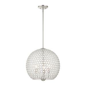 Cassandra 3-Light Pendant in Brushed Nickel