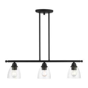 Montgomery 3-Light Linear Chandelier in Black