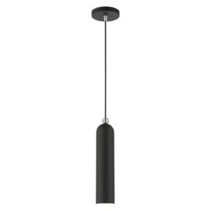 Ardmore 1-Light Pendant in Black w with Brushed Nickels