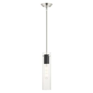 Beckett 1-Light Pendant in Brushed Nickel & Black