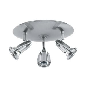 Cobra 3-Light Spotlight Cluster in Brushed Steel