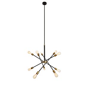 Axel 10-Light Chandelier in black