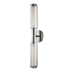 Red Hook 2-Light Wall Sconce in Polished Nickel