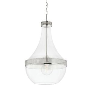 Hagen 1-Light Pendant in Polished Nickel