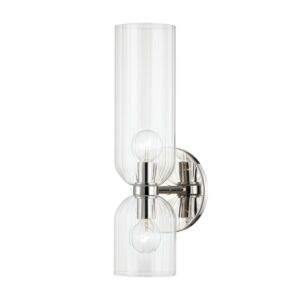 Sayville 2-Light Wall Sconce in Polished Nickel