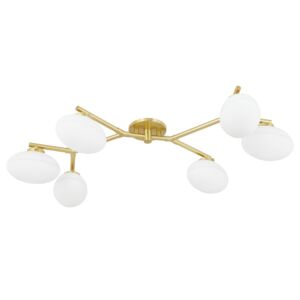 Wagner 6-Light Semi-Flush Mount in Aged Brass