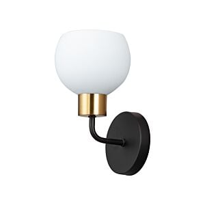 Coraline 1-Light Wall Sconce in Bronze with Satin Brass