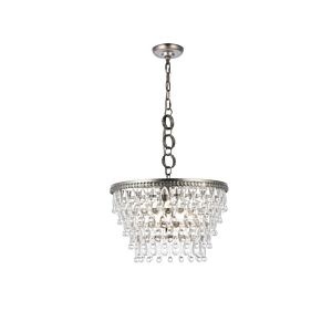 Nordic 5-Light Pendant in Antique Silver