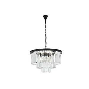 Sydney 9-Light Chandelier in Matte Black