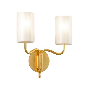 Juniper 2-Light Bathroom Vanity Light and Vanity in Gold Leaf