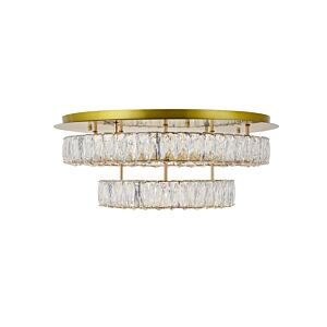 Monroe 2-Light LED Flush Mount in Gold