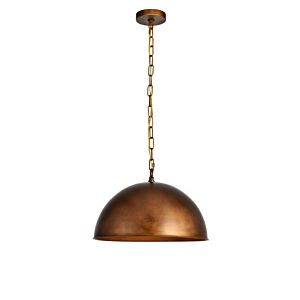 Merce 1-Light Pendant in Manual Brass