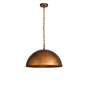 Merce 1-Light Pendant in Manual Brass