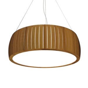 Barrel LED Pendant in Teak