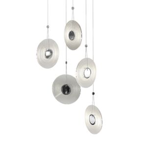 Meclisse 5-Light LED Pendant in Polished Chrome