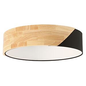 Grimaldino 2-Light Ceiling Mount in Light Wood and Black