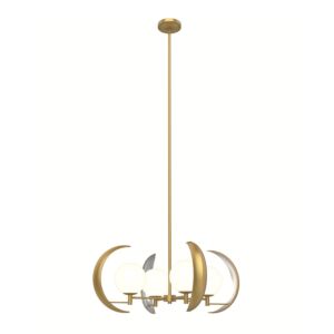 Celeste 4-Light Chandelier in Vintage Brass