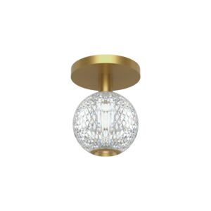 Marni LED Flush Mount in Natural Brass