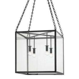 Catskill 4-Light Pendant in Aged Iron