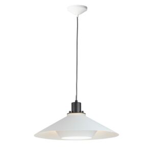 Oslo 1-Light Pendant in Black with White