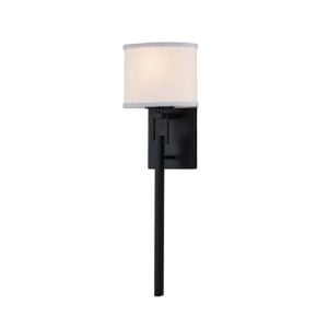 Textile 1-Light Wall Sconce in Black