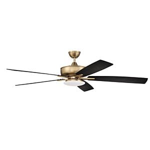 Craftmade Super Pro 112 Slim Light Kit Indoor Ceiling Fan in Satin Brass