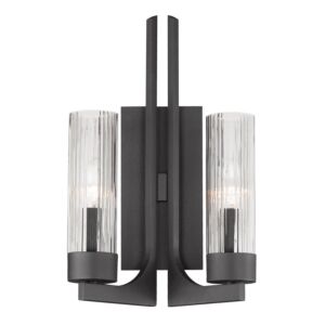 Delos 2-Light Wall Sconce in Anthracite