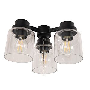 Light Kit-Armed 3-Light LED Ceiling Fan Light Kit Light Kit in Flat Black