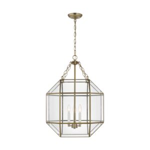 Morrison 3-Light Lantern in Satin Brass