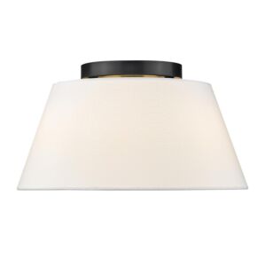 Penn 3-Light Flush Mount in Matte Black