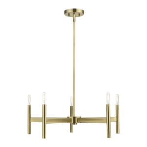 Copenhagen 5-Light Chandelier in Antique Brass