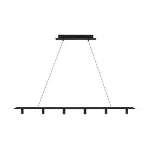 Ponte 1-Light LED Linear Suspension in Nightshade Black