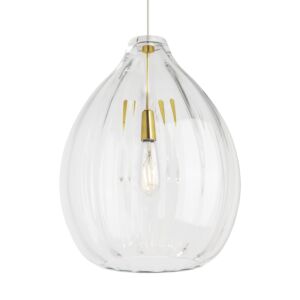 Harper 1-Light Pendant in Natural Brass