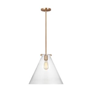 Kate 1-Light Pendant in Satin Brass