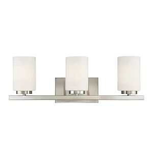 3-Light Bathroom Vanity Lightroom Vanity Light in Brushed Nickel