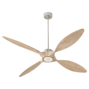 Papillon 66" Hanging Ceiling Fan in Satin Nickel