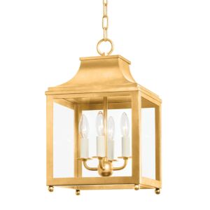 Leigh 4-Light Pendant in Vintage Gold Leaf