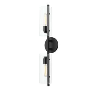 Ariel 2-Light Wall Sconce in Soft Black