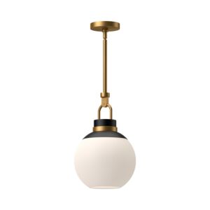 Copperfield 1-Light Pendant in Aged Gold with Opal Matte Glass