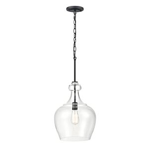 Corra 1-Light Pendant in Matte Black