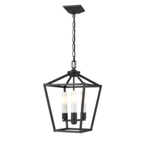 Lundy'S Lane Outdoor 3-Light Pendant in Black