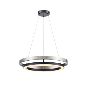 Cybele CCT LED Foyer Pendant in Ebony and Satin Nickel