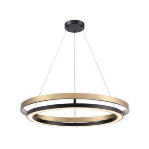 DVI Cybele CCT LED Foyer Pendant in Ebony and Ironwood