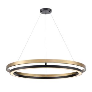 Cybele CCT LED Pendant in Brass and Satin Nickel