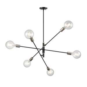 Lake Loft 6-Light Pendant in Platinum and Graphite