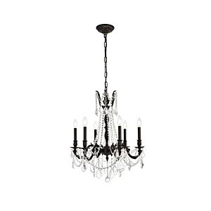 Rosalia 6-Light Chandelier in Dark Bronze